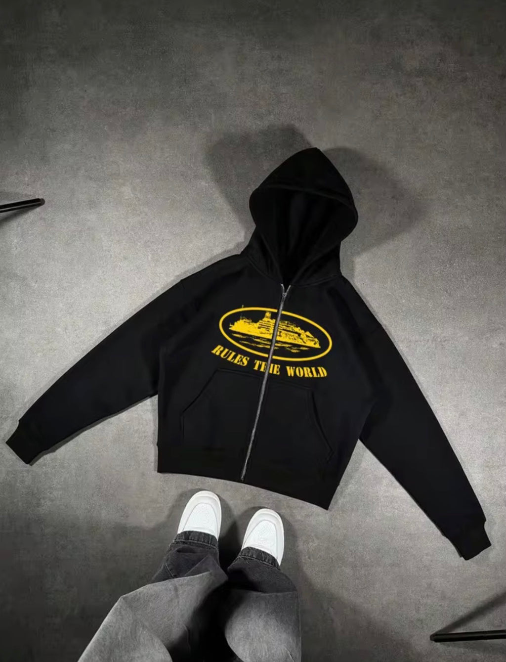 Sudadera informal con capucha y cremallera para hombre, cárdigan holgado de manga larga con bolsillos, ropa diaria para hombre