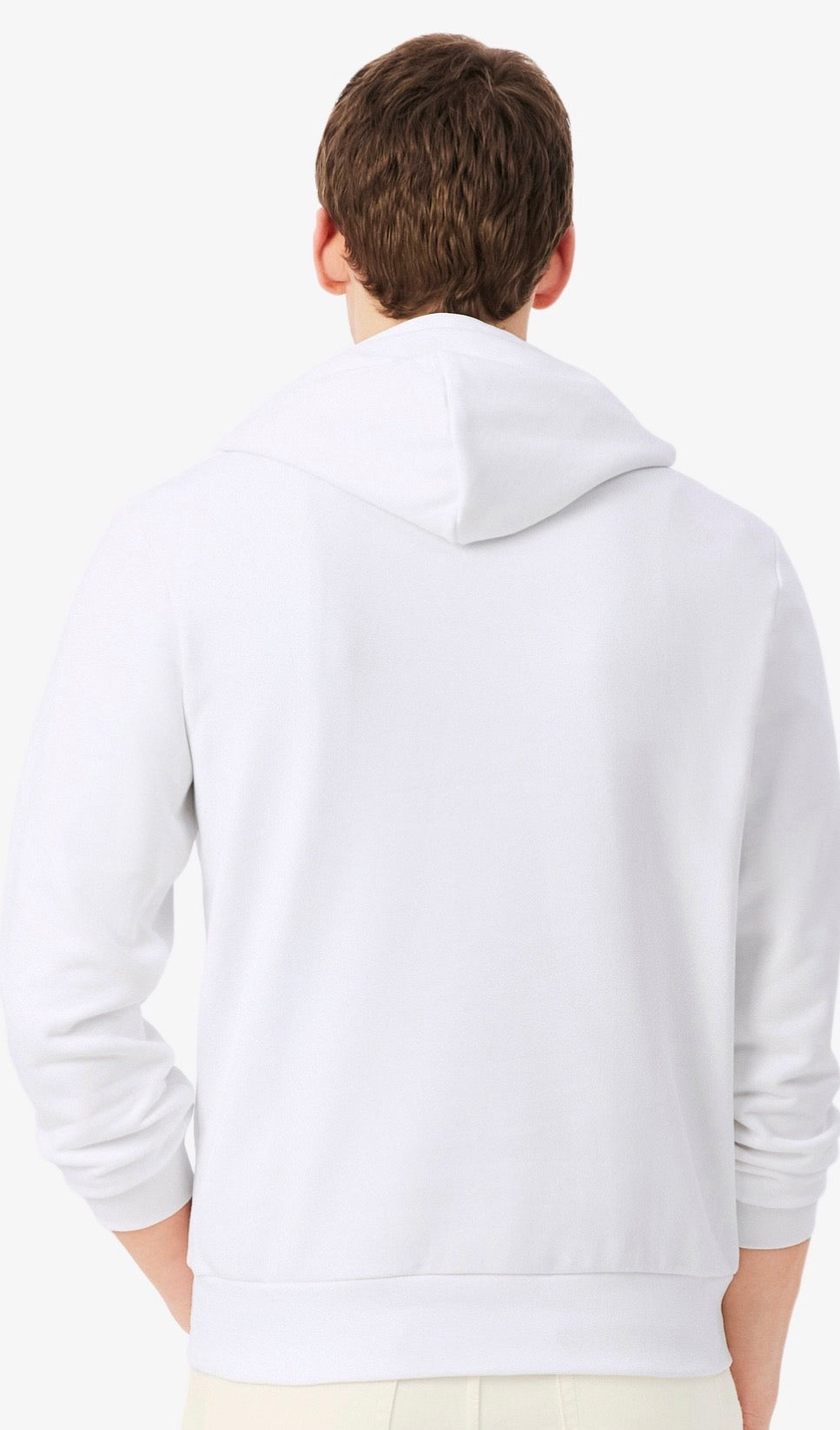 Sudadera Blanca Lacoste Básica con Capucha de Estilo Casual y Elegante
