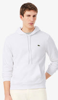 Sudadera Blanca Lacoste Básica con Capucha de Estilo Casual y Elegante
