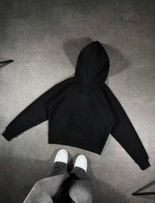 Sudadera informal con capucha y cremallera para hombre, cárdigan holgado de manga larga con bolsillos, ropa diaria para hombre
